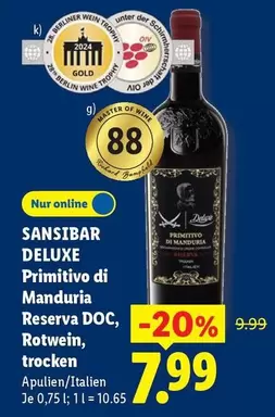 Gold - Primitivo di Manduria Reserva DOC, Rotwein, trocken