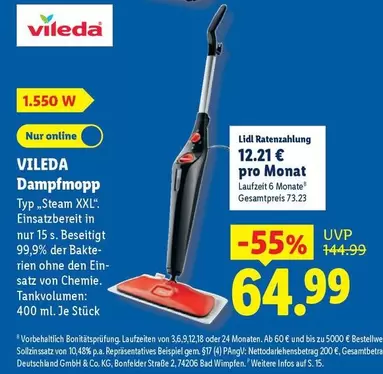 Vileda - Dampfmopp Typ "Steam XXL"