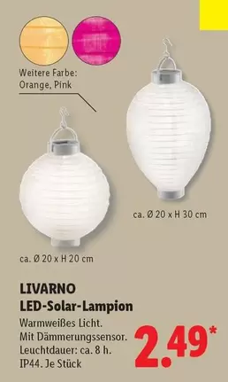 Orange - LED-Solar-Lampion
