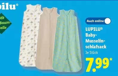 Baby-Musselin-Schlafsack