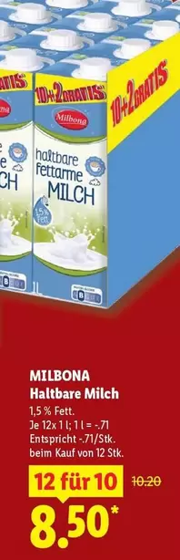 Haltbare Milch