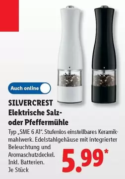 Keramik - Elektrische Salz- oder Pfeffermühle