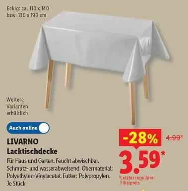 Lacktischdecke