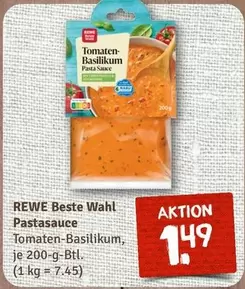 Wahl - REWE Beste Pastasauce Tomaten-Basilikum