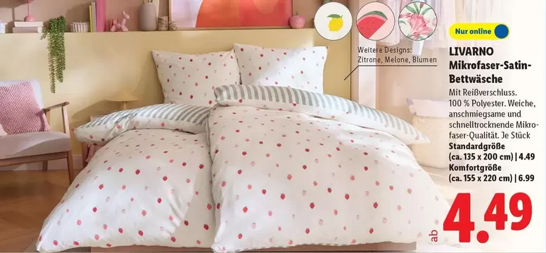 Mikrofaser-Satin-Bettwäsche