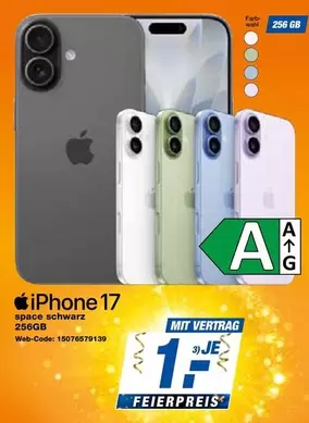 Apple - iPhone 17 space schwarz 256GB