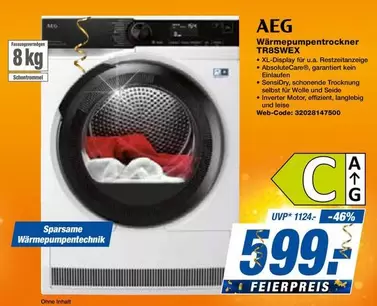 AEG - Wärmepumpentrockner TR8SWEX