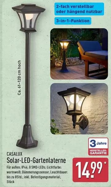 Solar-LED-Gartenlaterne