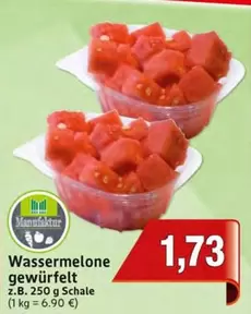 Wassermelone gewürfelt