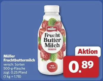 Frucht Butter Milch Erdbeere