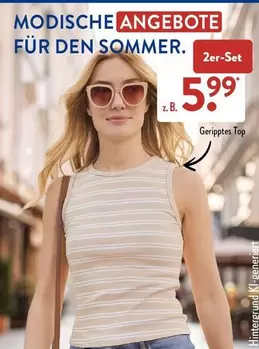 Geripptes Top
