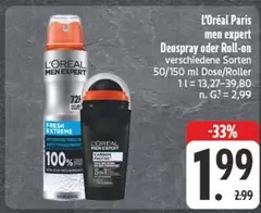 L'Oréal - Deospray oder Roll-on