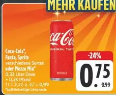 Coca Cola - Coca-Cola, Fanta, Sprite oder Mezzo Mix