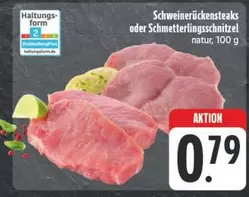 Schweinerückensteaks oder Schmetterlingsschnitzel