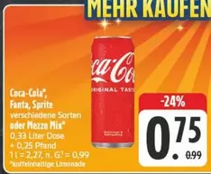 Coca Cola - Coca-Cola, Fanta, Sprite oder Mezzo Mix