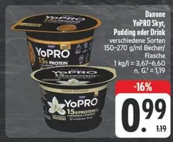 Danone - YoPRO Skyr, Pudding oder Drink