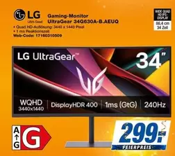 LG - Gaming-Monitor UltraGear 34G630A-B.AEUQ