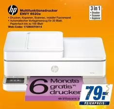 Hp - Multifunktionsdrucker ENVY 6520e