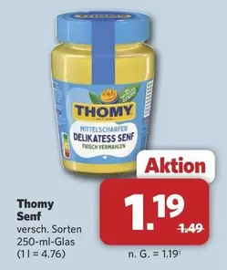 Mittelscharfer Delikatess Senf Frisch Vermahlen