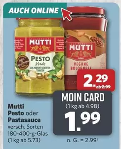 Pesto oder Pastasauce