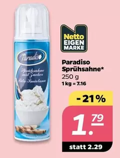 Paradies Sprühsahne