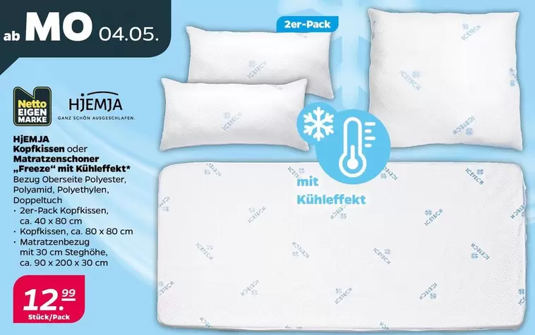 Kopfkissen oder Matratzenschoner "Freeze"