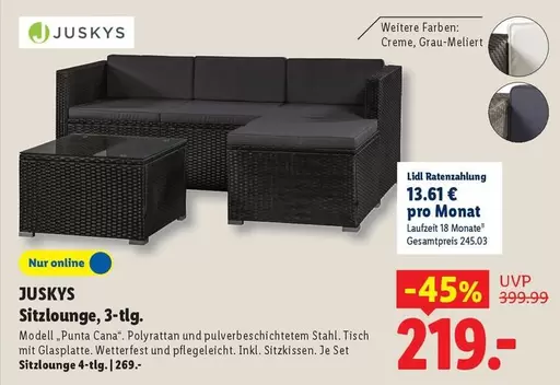 Sitzlounge, 3-tlg.