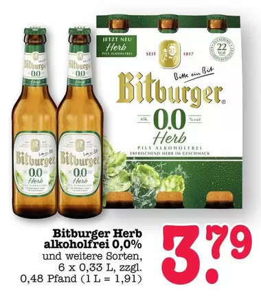 Bitburger -  Herb alkoholfrei 0,0%