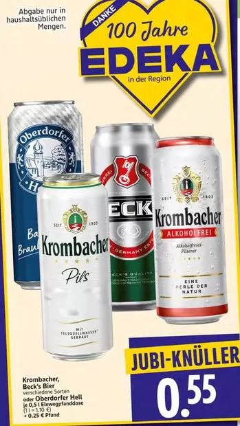 Krombacher - , Beck's, Oberdorfer