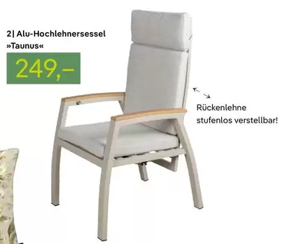 Alu-Hochlehnersessel "Taunus"