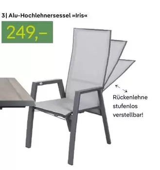 Iris - Alu-Hochlehnersessel ""