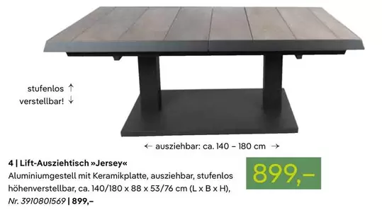 Lift-Ausziehtisch "Jersey"
