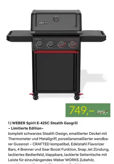 weber - Spirit E-425 Stealth Gasgrill
