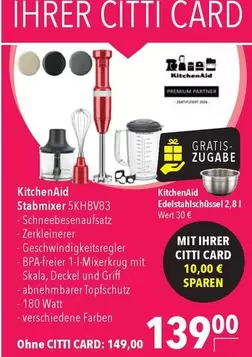 Kitchenaid - Stabmixer 5KH B V83