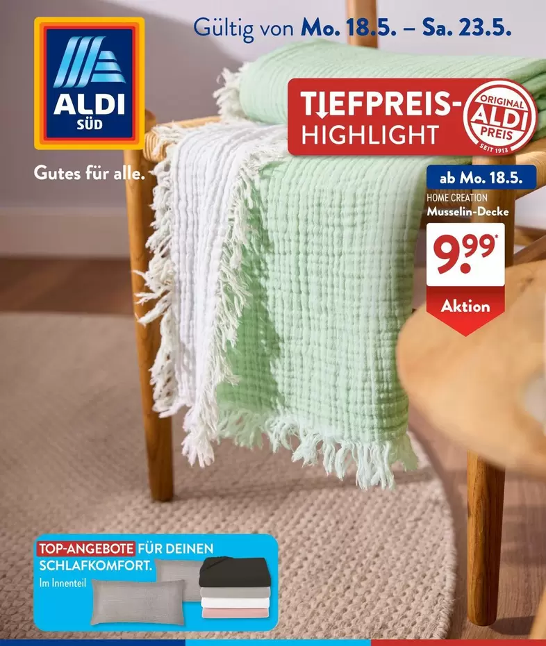 Musselin-Decke
