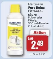 Heitmann Pure Citronensäure Pulver oder Flüssig
