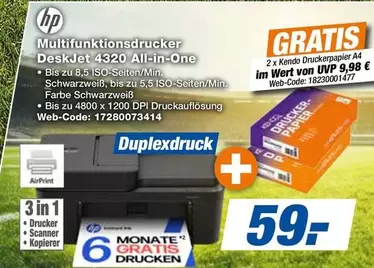 Hp - Multifunktionsdrucker DeskJet 4320 All-in-One