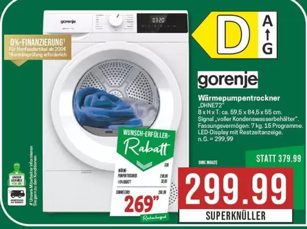 Wärmepumpentrockner DHNE72