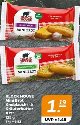 Mini Brot Knoblauch oder Kräuterbutter