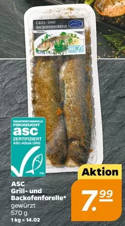 Grill- und Backforelle gewürzt