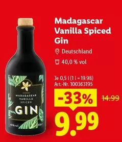 Madagascar Vanilla Spiced Gin