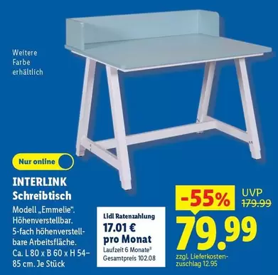 INTERLINK Schreibtisch Modell "Emmelle"
