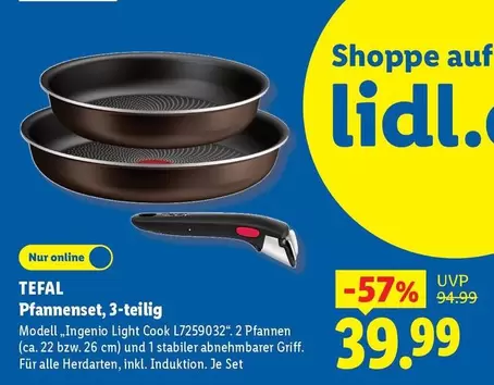 Tefal - Pfannenset, 3-teilig