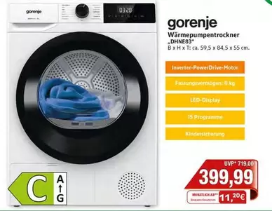 Wärmepumpentrockner DHNE83