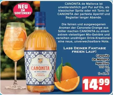 CANONITA de Mallorca Aperitivo