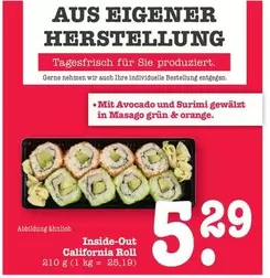 Orange - Inside-Out California Roll