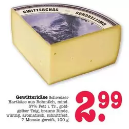 Gold - Gewitterkäse Schweizer Hartkäse