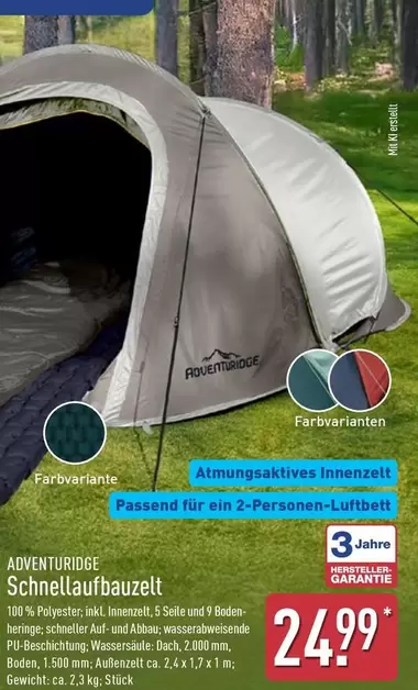 Schnellaufbauzelt