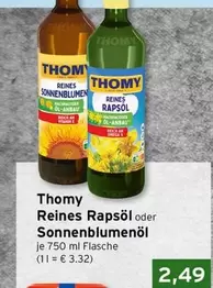 Reines Rapsöl oder Sonnenblumenöl
