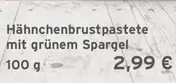 Hähnchenbrustpastete mit grünem Spargel